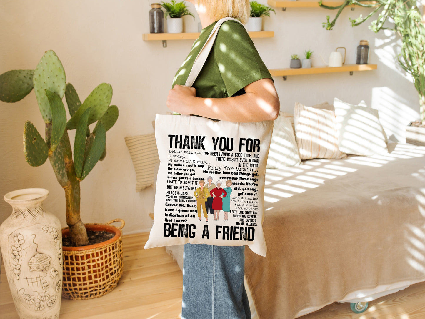 Golden Girls Gifts | Thank You For Being a Friend Tote Bag |