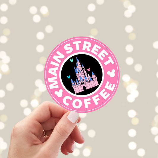 Main Street Coffee Sticker | Disney Stickers | Tumbler Stickers