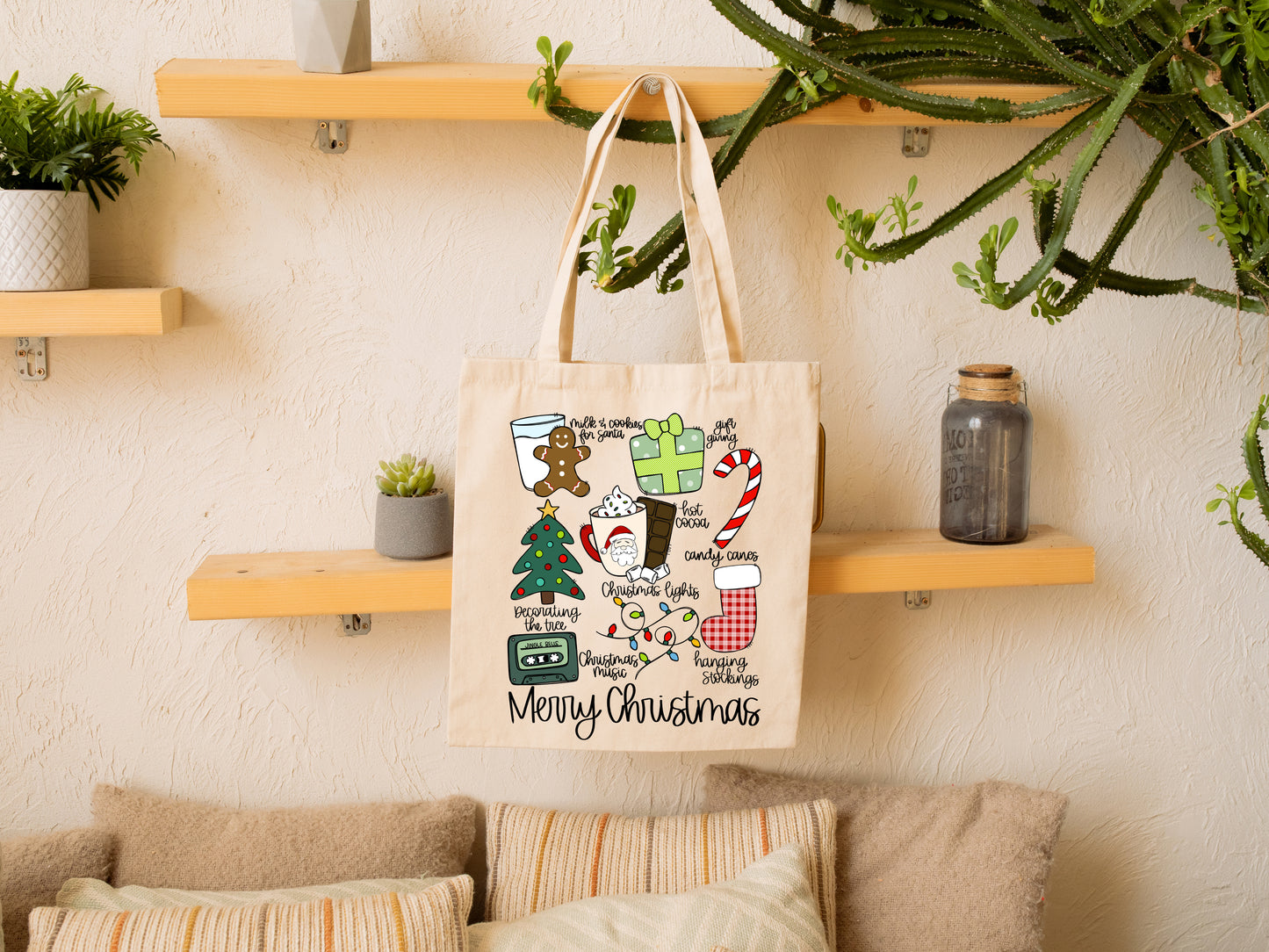 Christmas Favorites Canvas Tote | Christmas Gifts | Canvas Tote Bag